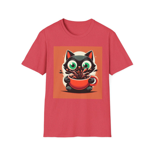Cute Cat Coffee Lover T-Shirt