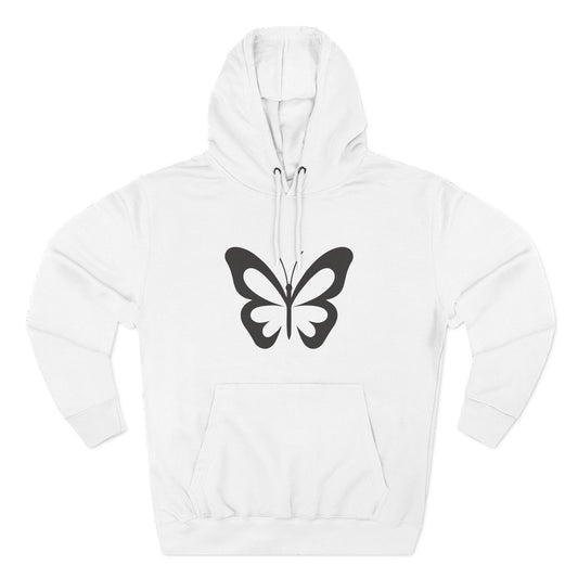 Butterfly Design Fleece Hoodie - Cozy and Stylish for Nature Lovers