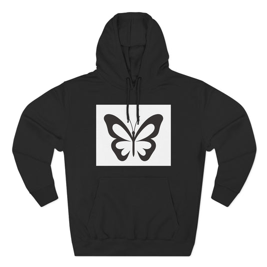 Butterfly Design Fleece Hoodie - Cozy and Stylish for Nature Lovers